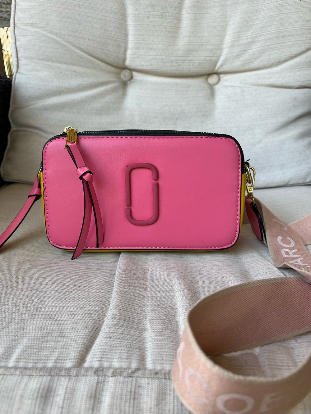 Rare Marc Jacobs The Snapshot Camera Bag in Pink Multi